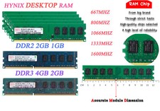 Hynix 4GB 2GB 1GB DDR2 DDR3 5300 6400 667 1600 Mhz DIMM RAM   Desktop Memory Lot picture