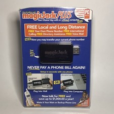 magicJack PLUS VoIP Phone Adapter USB, 1 Line, Caller ID, Black picture