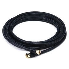 Monoprice Coaxial Cable,RG-6,12 ft.,Black 3032 Monoprice 3032 844660030324 Black picture