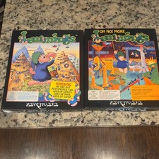 Lemmings & Oh No More Lemmings PC Big Box Game Lot 3.5 Floppy Psygnosis CIB Vtg picture