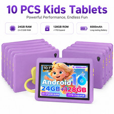 10 PCS Tablet PC For Kid HD RAM 24GB+ROM 128GB 10