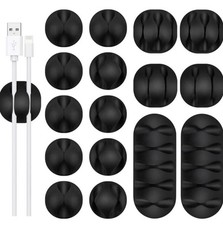 16Pcs Cable Clips Holders For Organizing Wires-Home Office Car Desk Nightstand  picture