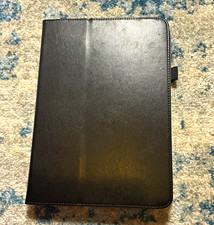 Black Folding Folio Tablet Case Cover w/ Built-In Stand & Card Pocket picture