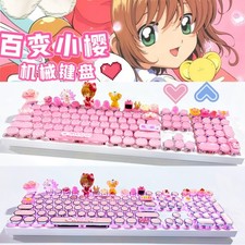 Cardcaptor Sakura‌ Cute Doll Keycaps RGB Mechanical Keyboard 108 Keys Tri-Mode picture