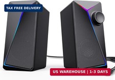 ROSON Computer Speakers, Gaming PC Speakers with Enhanced Bass and Volume Contro picture