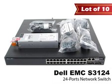 Lot of 10 Dell EMC PowerSwitch S3124 24-Ports 1GbE RJ-45 2x SFP+ Switch MTX2F picture