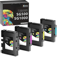 Xcinkjet Sublimation Ink Cartridge 4-Pack for Sawgrass SG500 SG1000 BK C M Y picture