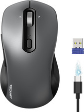 Rechargeable Wireless Bluetooth Mouse with 4-Way Wheel, 3-Device picture