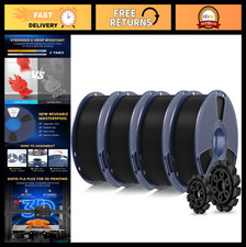 High-Quality Black PLA+ 3D Printer Filament, 4-Pack (4KG) for Superior Printing picture
