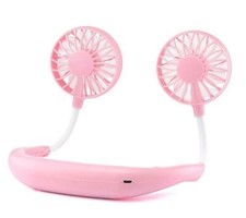 RECHARGEABLE USB NECK FAN COOLING for Travel Desk Sports fitness gym home office picture
