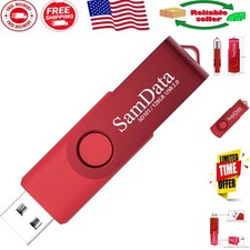 Elegant 128GB USB 2.0 Flash Drive in Red - Shockproof & Stylish Storage Solution picture