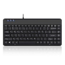 Perixx PERIBOARD-409H Wired USB Mini Keyboard with mini Name With Hubs, Black picture