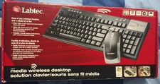 NEW Complete  Labtec 800 Media Wireless Desktop Keyboard & Mouse Set Microsoft picture