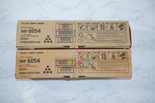 2 Genuine Ricoh MP6054, MP5054SP, MP5055SP, MP6054SP Black Toner Cart. 842126 picture
