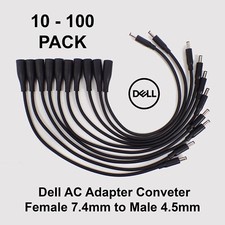 Lot of 10-100 Charger Converter Adapter Cable 7.4mm To 4.5mm For dell Small Tips picture