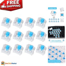 12 Blue Clicky Key Switches for Mechanical Keyboards - Waterproof and Dustproof picture