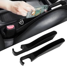 2 PCS Car Seat Gap Filler, Seat Gap Filler with Black-Carbon Fiber Texture fo... picture