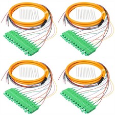 4 PCS SC/APC Fiber Optic Pigtail 1.2m 12 Strand SingleMode 9/125 Patch Cord picture