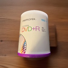 Memorex DVD+R (16X 4.7 GB 120 min) 100-Pack Spindle Brand New Sealed  picture