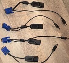 Lot of 4 Raritan Dominion DCIM-USB Server KVM Interface Module Adapter Cables picture