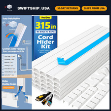 315in Paintable Cord Hider Kit, Wall Cable Raceway, TV Wire Covers, 20x L15.7in picture