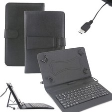 For TCL Tab 8 LE 2023 Tablet Leather Stand Case With Type C Wired Keyboard US picture