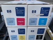Qty.8 HP Color Genuine Toner Cartridges C4191A C4192A C4193A C4194A (2 sets) picture
