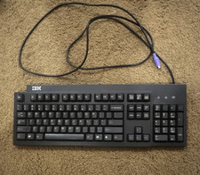 IBM KB-9910 Wired PS/2 Enhanced Function Keys QWERTY English Black 37L2551 picture