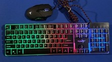 SKYTECH Rainbow Backlit RGB Wired Gaming Keyboard (K-1000)& Mouse (M-1000) Combo picture