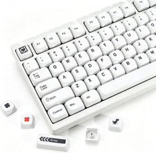 Kbdiy Minimal White KOA Profile Keycaps Set,135 Keys Dye-Sublimation Vintage picture