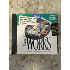 Vintage Microsoft Works 1994 CD-ROM Windows Software Includes Microsoft Money 3 picture