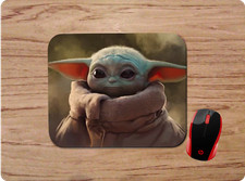 GROGU BABY YODA CUSTOM MOUSE PAD NEOPRENE NON-SLIP PERFECT GIFT STAR WARS D8 picture