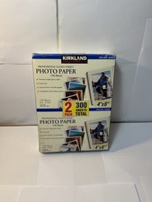 Pack Of 2 Kirkland Signature 4X6 Inkjet Photo Paper 300 Sheets Factory Sealed picture