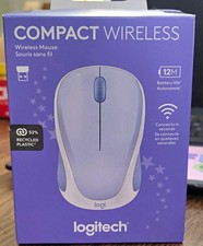Logitech M317c Compact Wireless USB Optical Mouse 1000 DPI 3-Button Purple picture