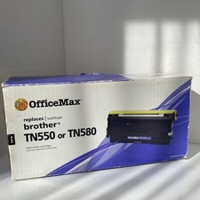Office Max￼  Black Laser Toner Cartridge Replaces Brother TN550 Or TN580 NEW￼ picture