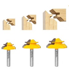 MNA 45 Degree Lock Miter Router Bit 3-Piece Set 1/4