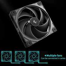 DeepCool FD12 V2 120mm PC Case Fan PWM 500-2500RPM Static Pressure Black picture