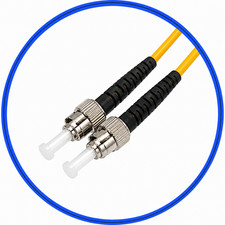 ST/UPC to ST/UPC Duplex Fiber Patch Cable - 2M (6ft) - OM2 Single Mode picture