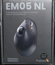 Ratón vertical con trackball Protoarc Emo5 Nl 2.40 + Bluetooth de modo dual y tr picture