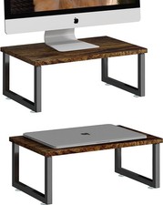 Simple Trending 2 Pack Monitor Stand Riser, Wood Desk Storage Organizer for Offi picture