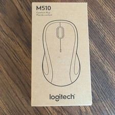 New Logitech M510 Comfort Plus Wireless Mouse 910-006030 w/ Dongle Battery New picture