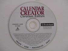 Calendar Creator Christian Edition BRODERBUND CD only picture