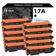 10 Pack Black CF217A 17A Toner for HP LaserJet Pro MFP M130nw M130fn With Chip picture