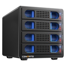 CENMATE 4 Bay Hard Drive Enclosure with Cooling Fan for 2.5/3.5