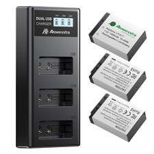 LP-E17 Battery (3 Pack1450mAh) and Upgraded 3-Slot LCD Charger picture