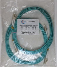 2X Cable Joy LC-LC-UPC-D-OM3-50/125-3.0-3m Fiber Optic Patch Cable picture
