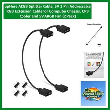 ARGB Splitter Cable, 5V 3 Pin Addressable RGB Extension Cable for Computer Ch... picture