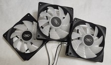 New DeepCool RF120 FS 120mm Case Fans - 3 Pack - Fixed LED - MOLEX power only picture