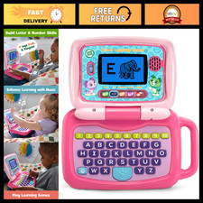 2-in-1 Touchscreen Laptop Toy for Kids, Educational Learning Playset, Pink picture