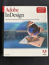 Adobe InDesign 1.0 Macintosh Vintage 1999 Software CD-ROM Original Box Manuals picture